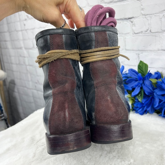 🚫SOLD|•FREEBIRD🦅BY STEVEN•| 'Chute' Manchester Combat Biker Boots Size 9 Black - Picture 8 of 16